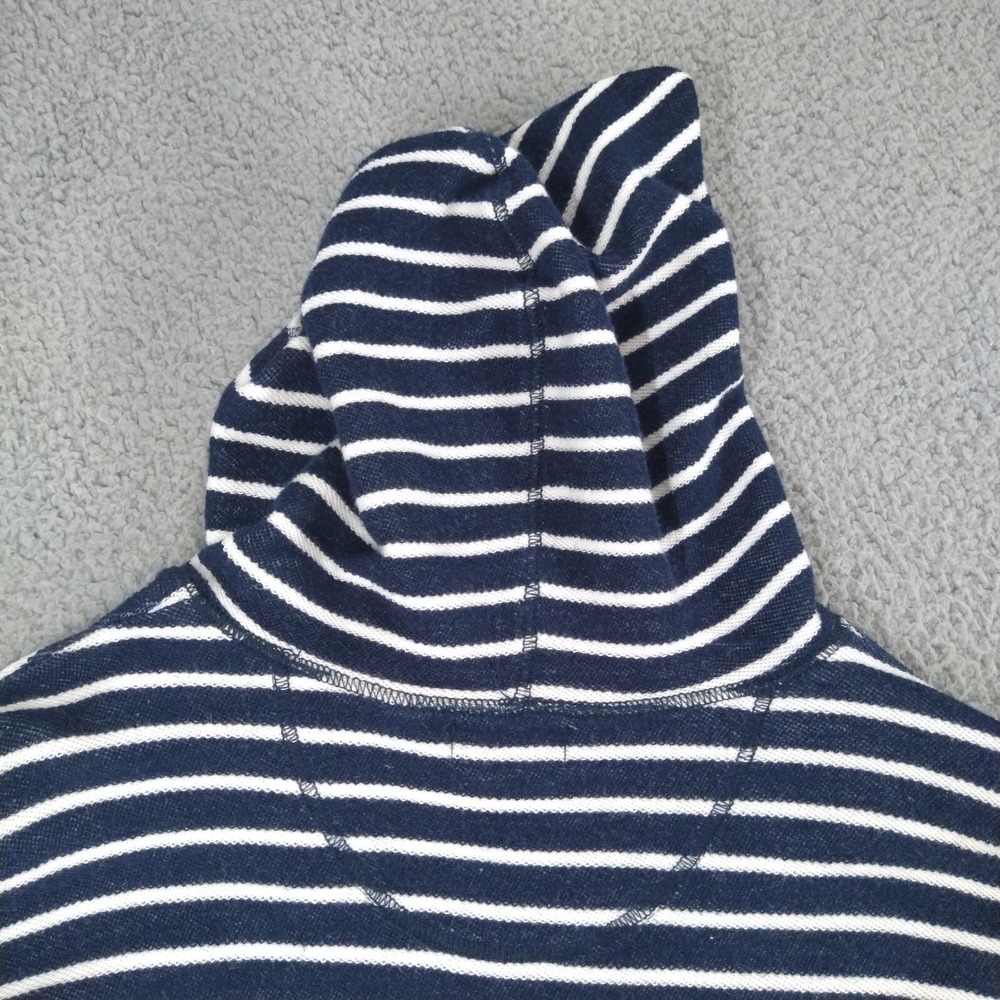 Lauren Jeans Co. Pullover Hoodie Ralph Lauren Womens Large Blue Striped Nautical - Picture 9 of 16